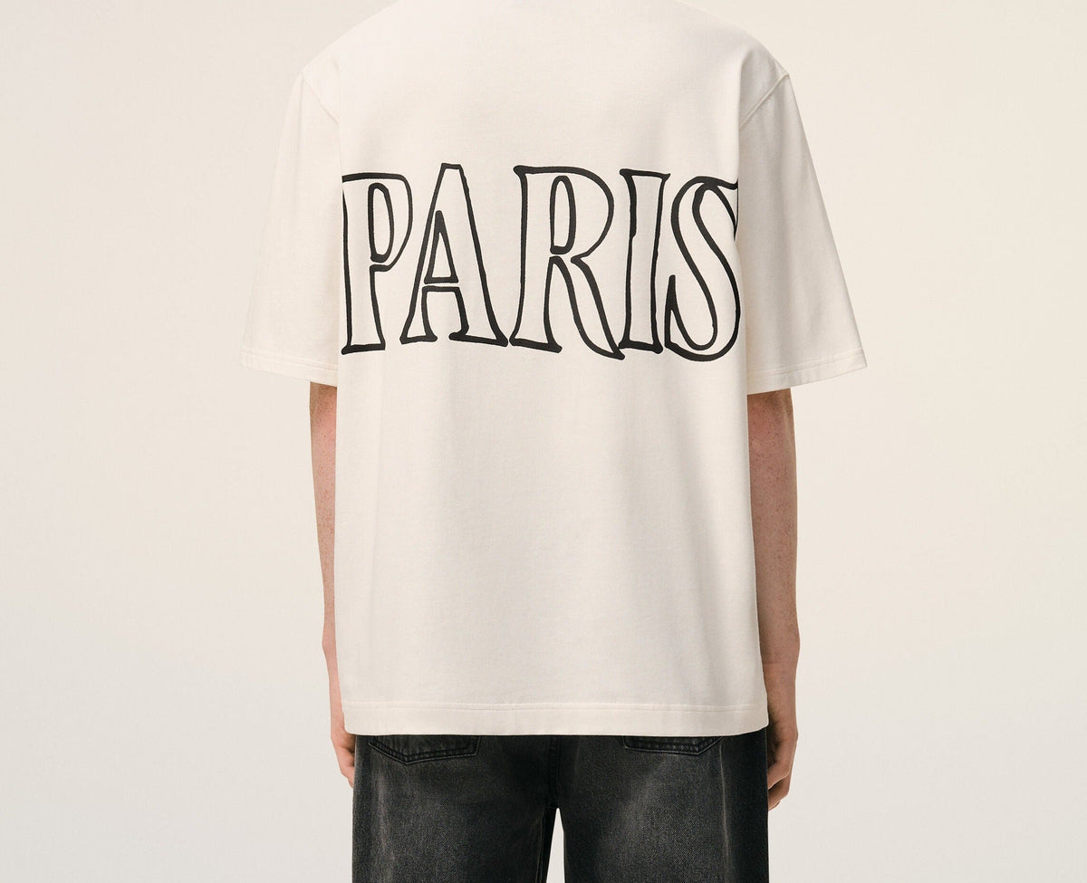 T-Shirt Print Ami Paris Blanc – H5