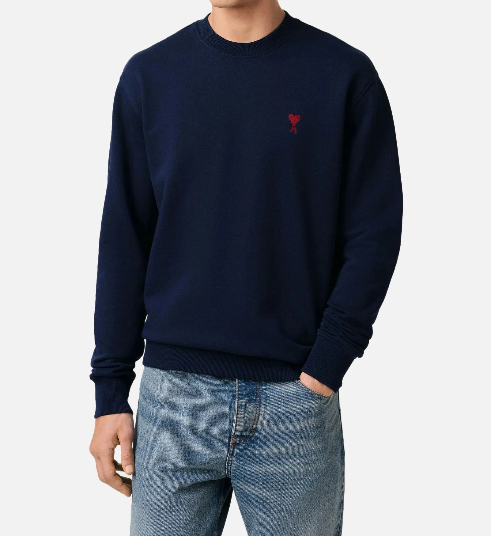 Sweatshirt Ami De Coeur – Ami Paris – Bleu Marine Rouge