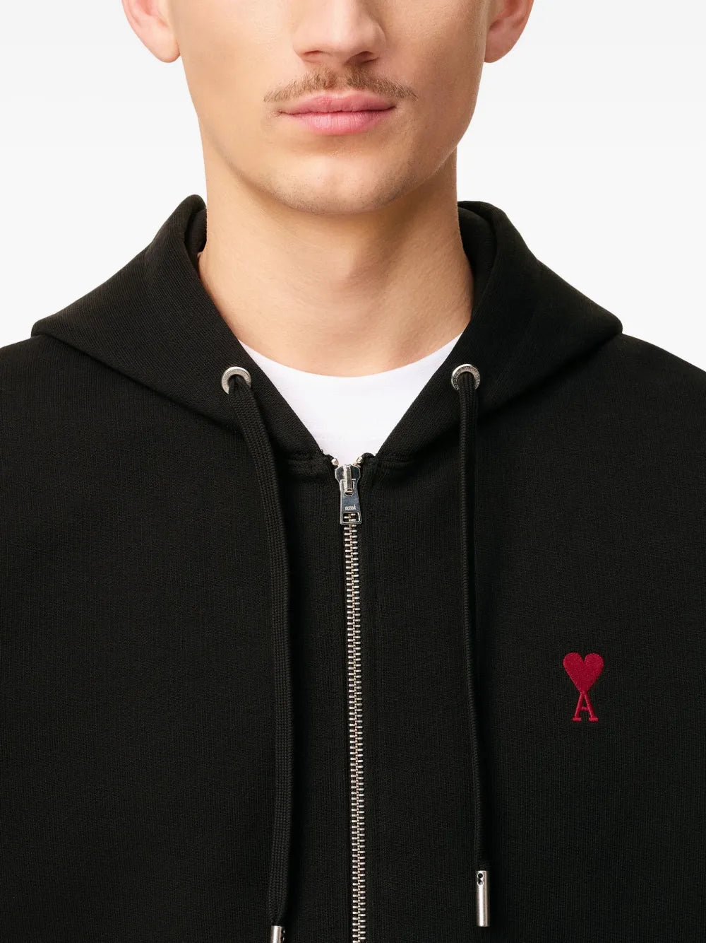 Sweat à capuche zippé Ami De Coeur – Ami Paris – Noir