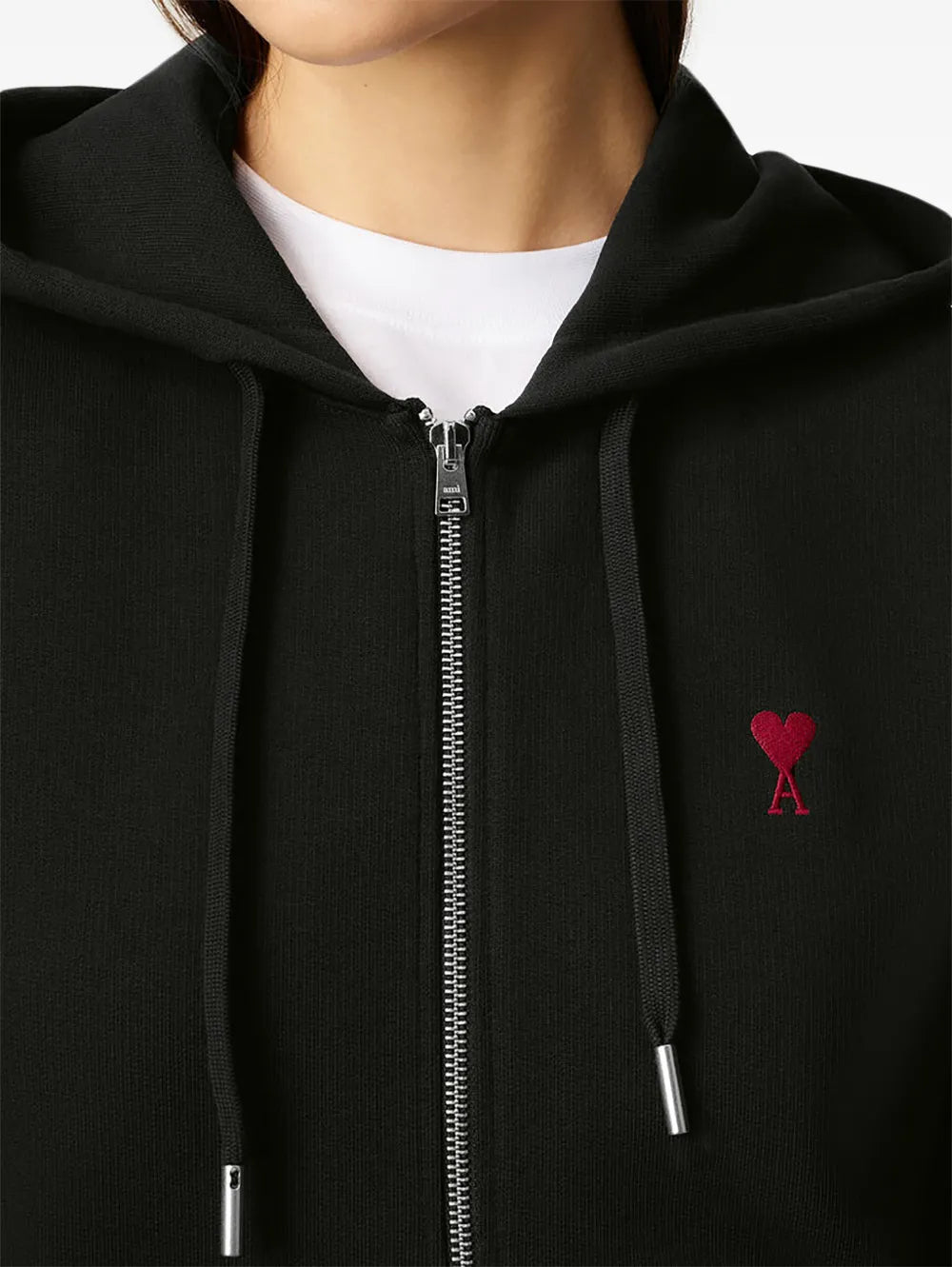 Sweat à capuche zippé Ami De Coeur – Ami Paris – Noir
