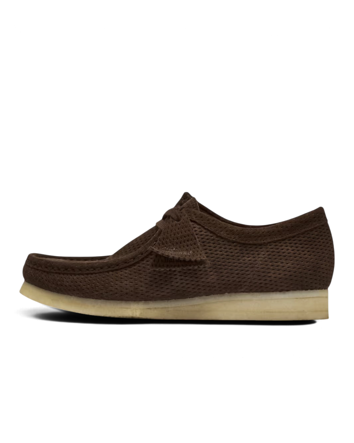 Clarks Wallabee Brown Perforated