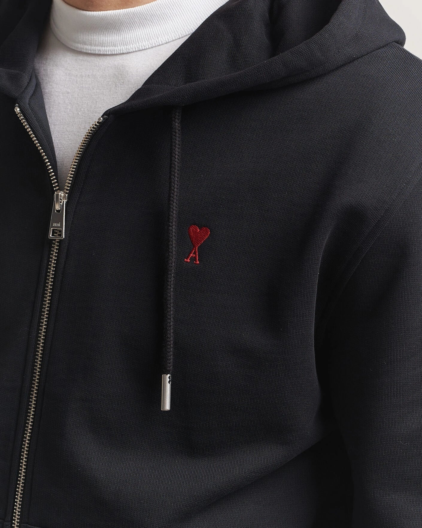 Sweat à capuche zippé Ami De Coeur – Ami Paris – Noir