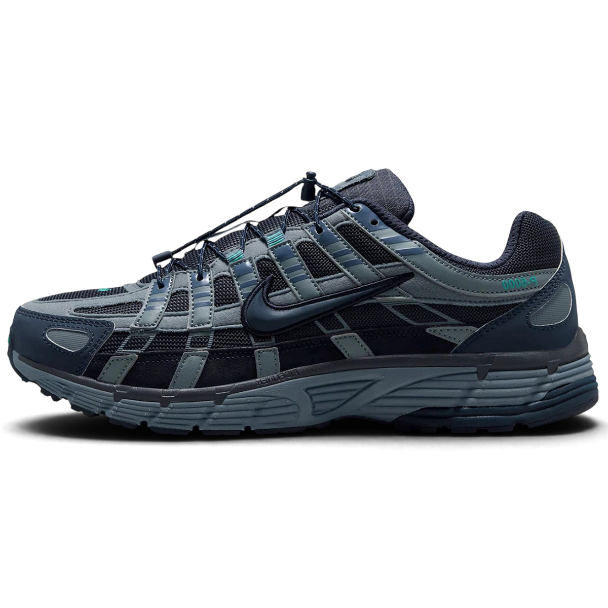 Baskets Nike P-6000 Winterized We Have It en cuir bleu thunder, graphite et jade avec système de laçage rapide