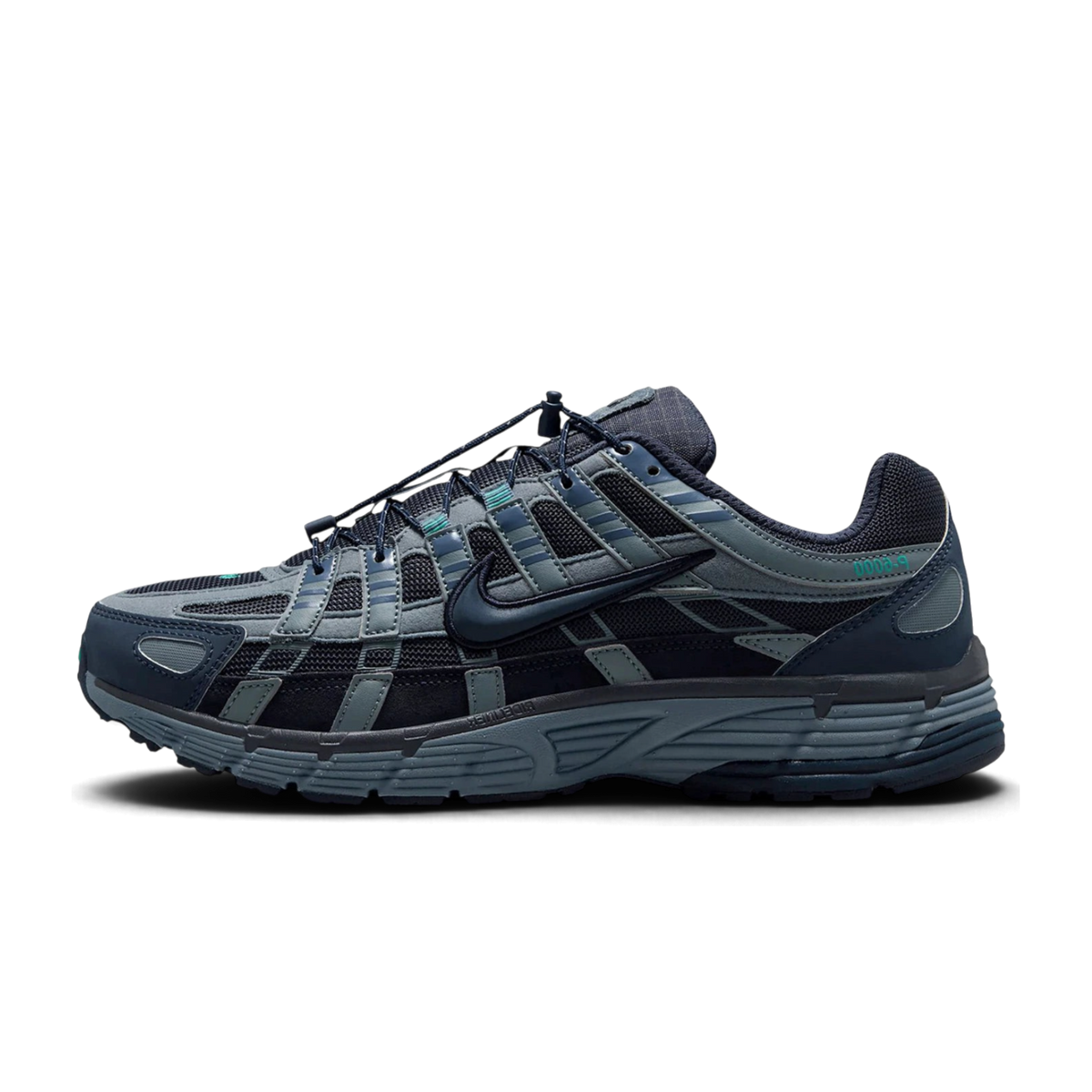 Baskets Nike P-6000 Winterized We Have It en cuir bleu thunder, graphite et jade avec système de laçage rapide
