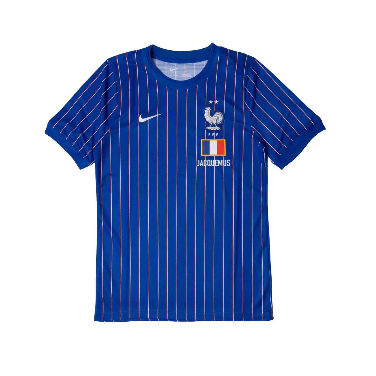 Nike x Jacquemus x France Pre Match Jersey Blue Stripe