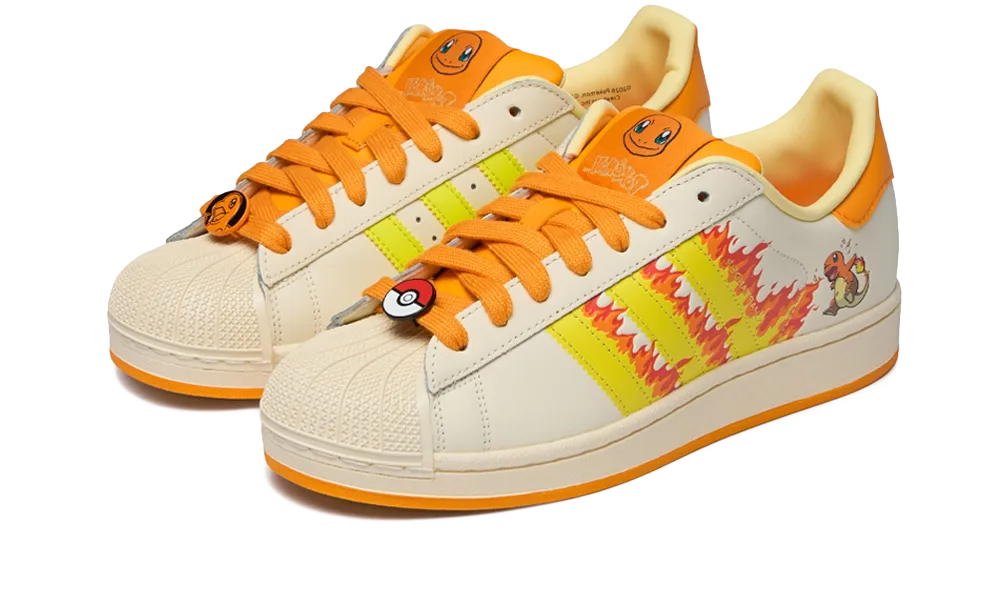 adidas Superstar Pokémon Charmander Cream White/Shock Yellow/Orange