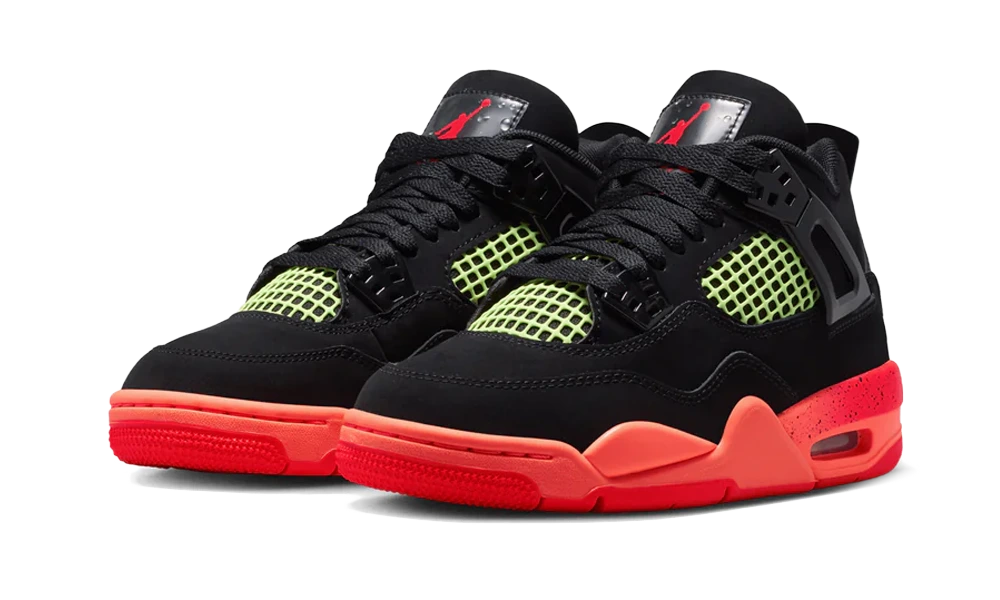 Air Jordan 4 Retro Black Infrared Barely Volt (GS)