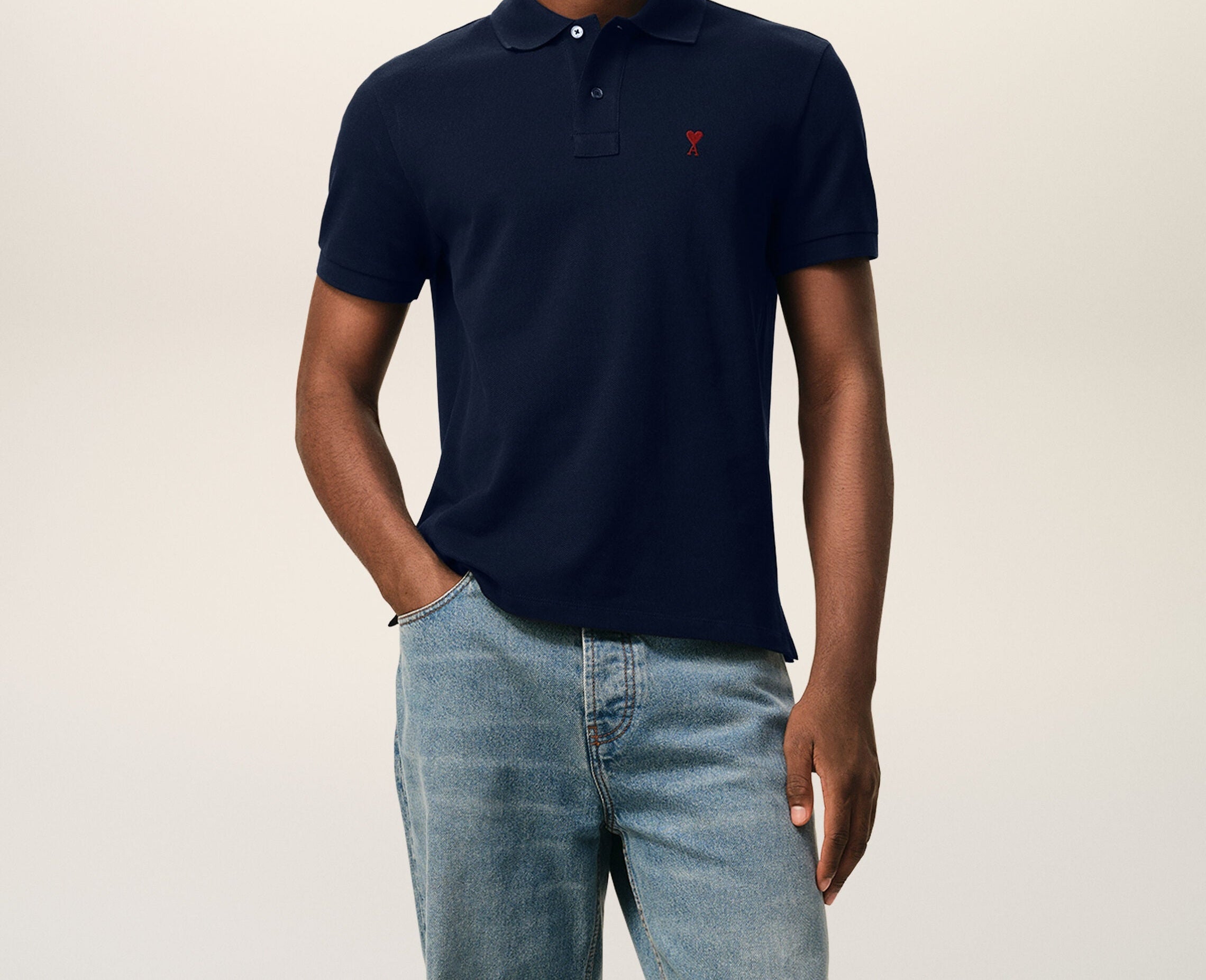 Polo Ami de Cœur Bleu Marine - Ami Paris
