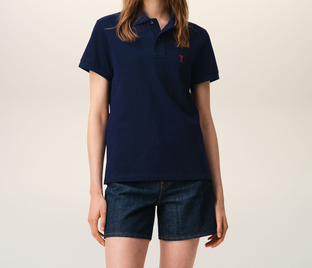 Polo Ami de Cœur Bleu Marine - Ami Paris