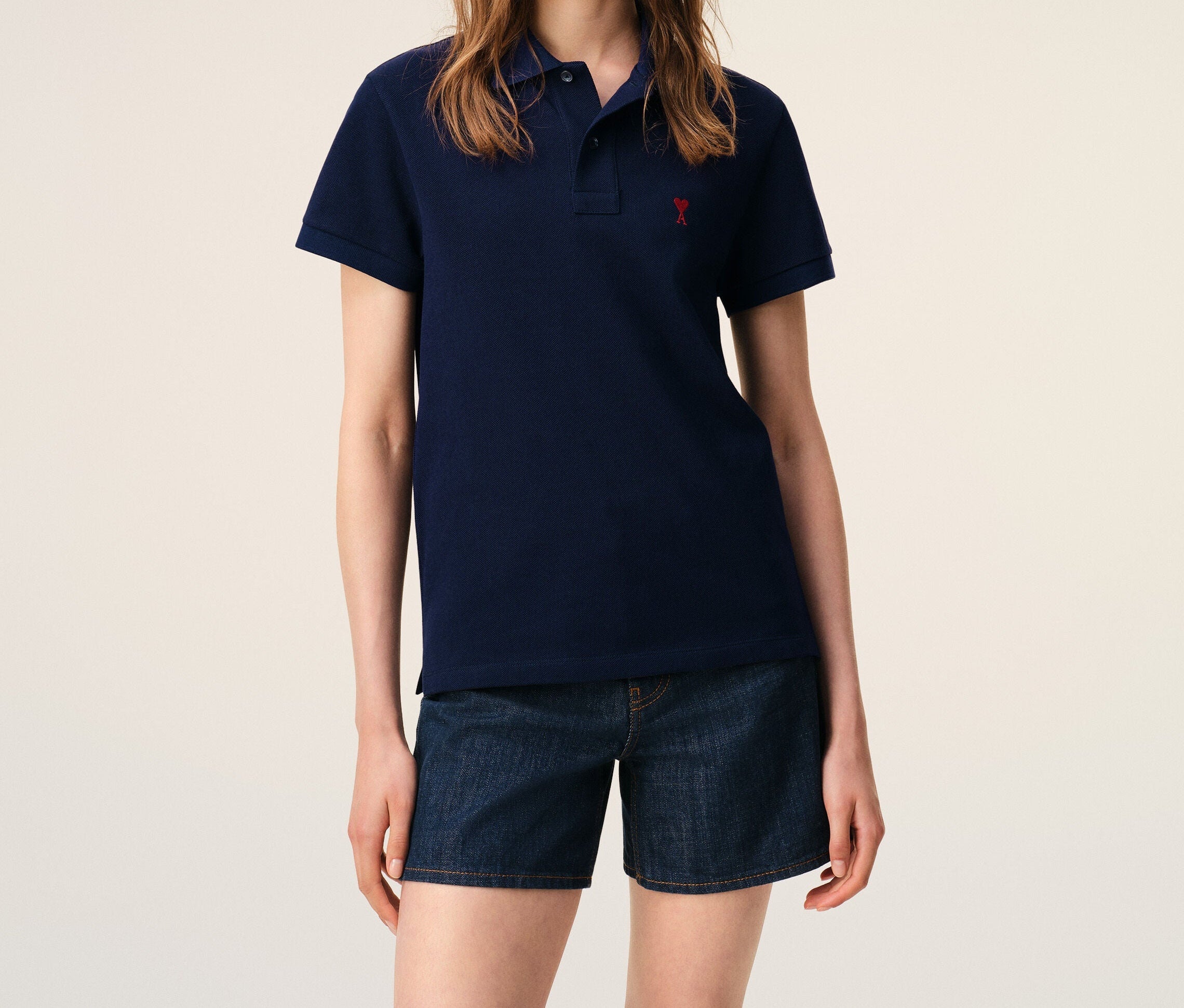 Polo Ami de Cœur Bleu Marine - Ami Paris