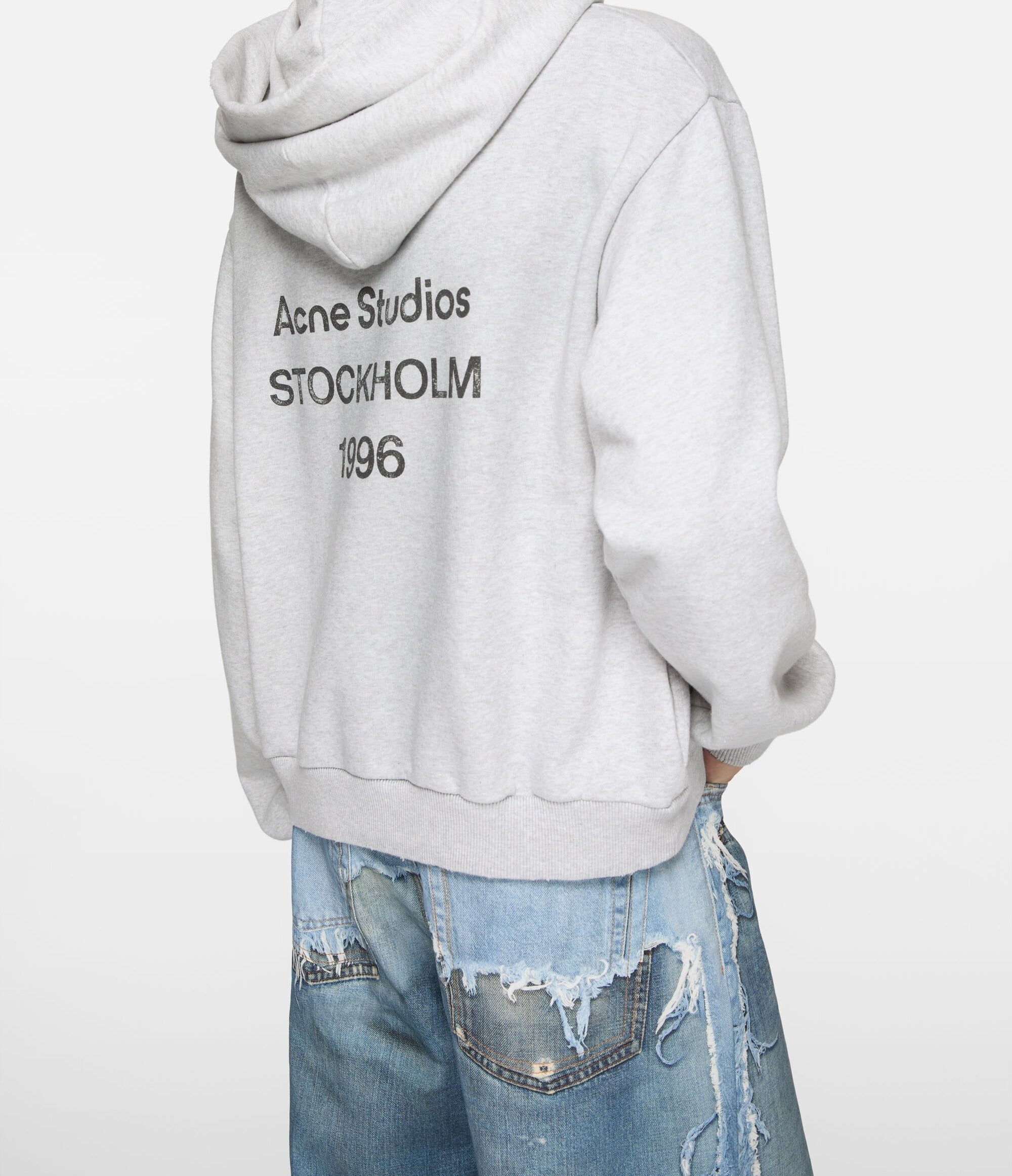 Hoodie Fleece Logo – Acne Studios – Gris Chiné