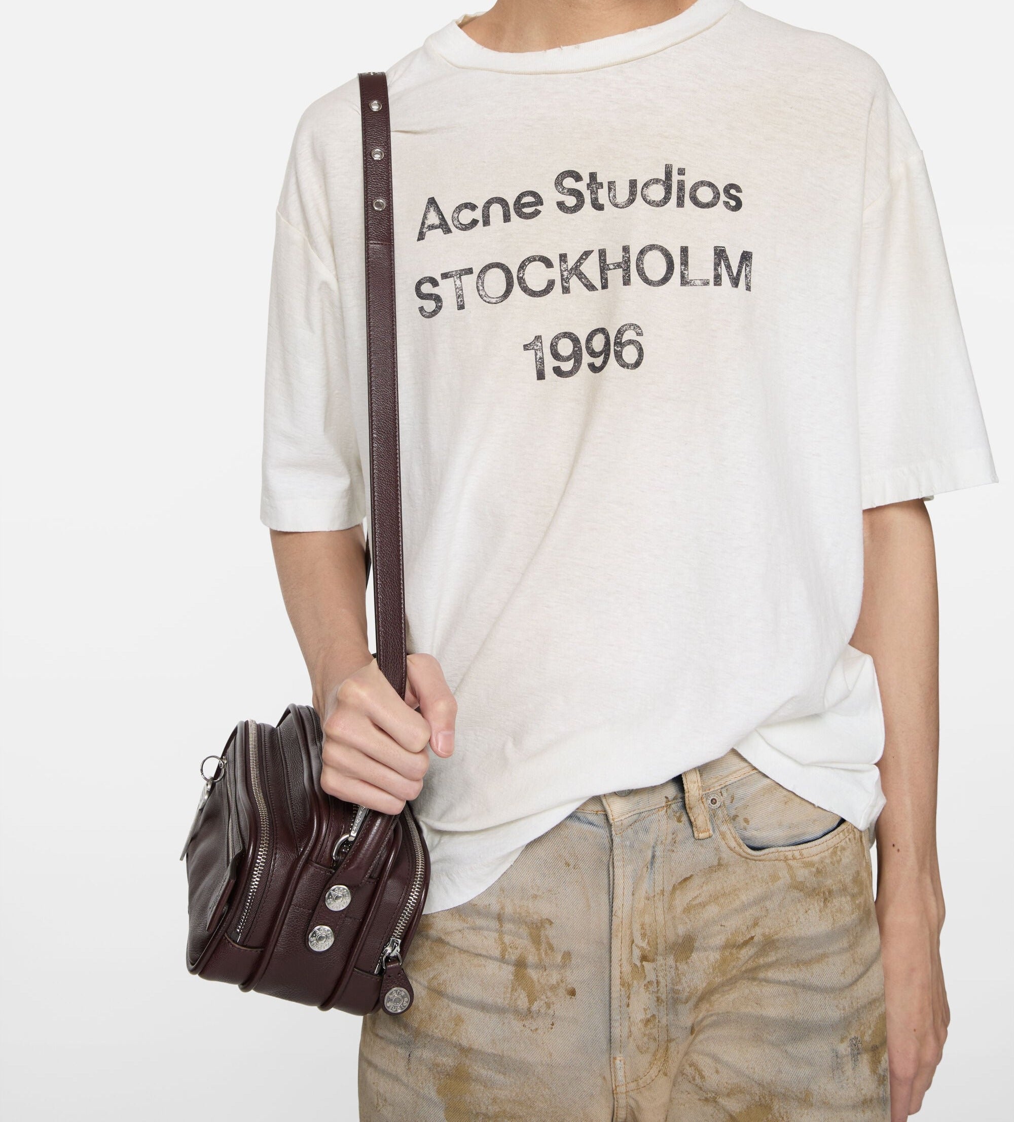 T-Shirt Sprayed Logo – Acne Studios – Blanc