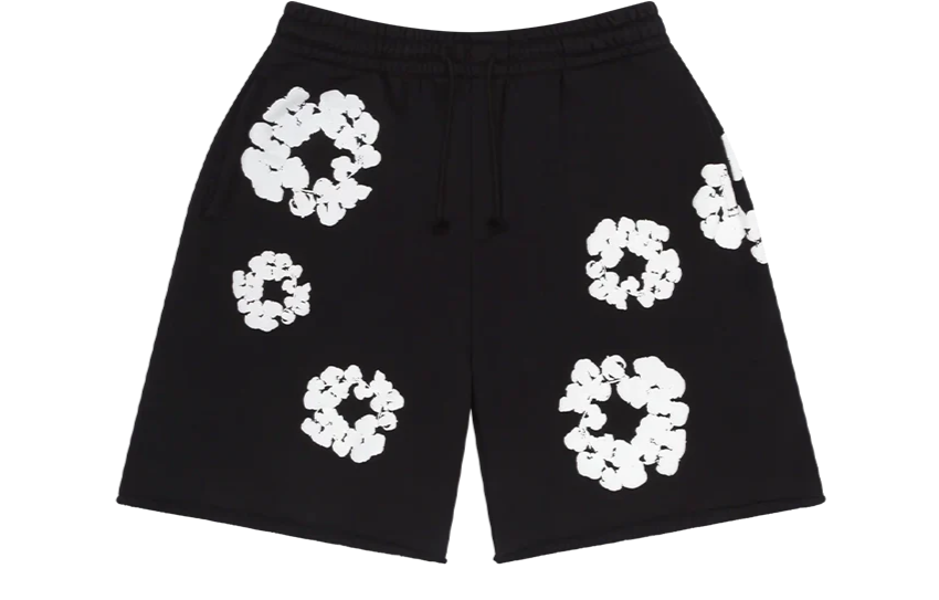 Denim Tears The Cotton Wreath Shorts Black
