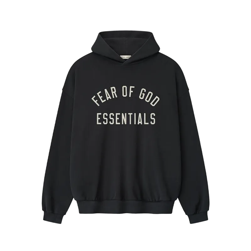 Fear of God Essentials 90s Fit Fleece Hoodie Black