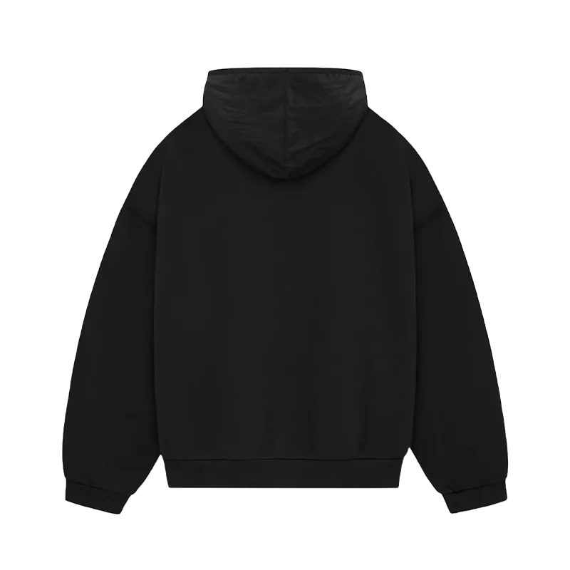 Fear of God Essentials Nylon Fleece Hoodie Black (SS24)
