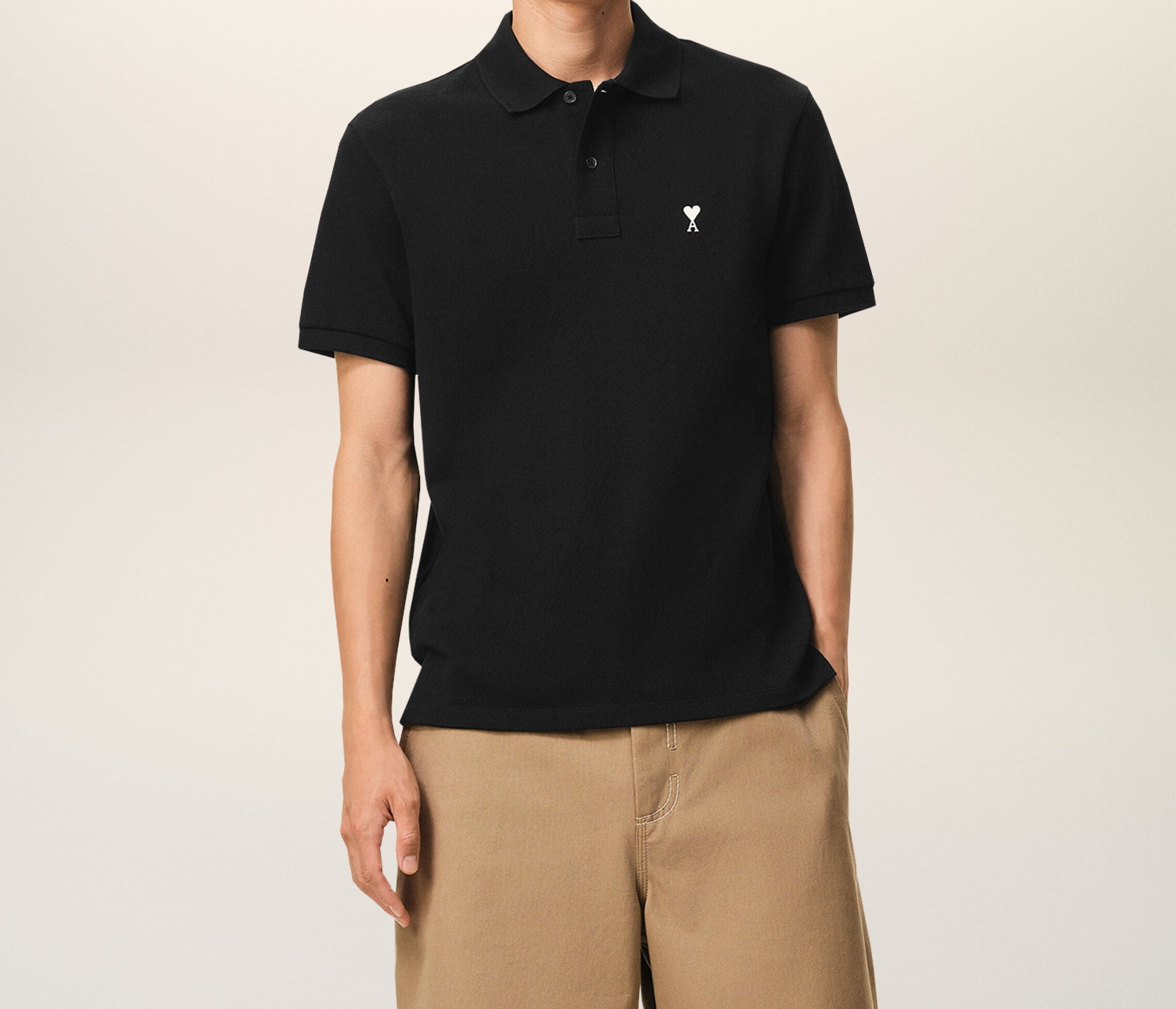 Polo Manches Courtes Ami de Cœur Noir - Ami Paris