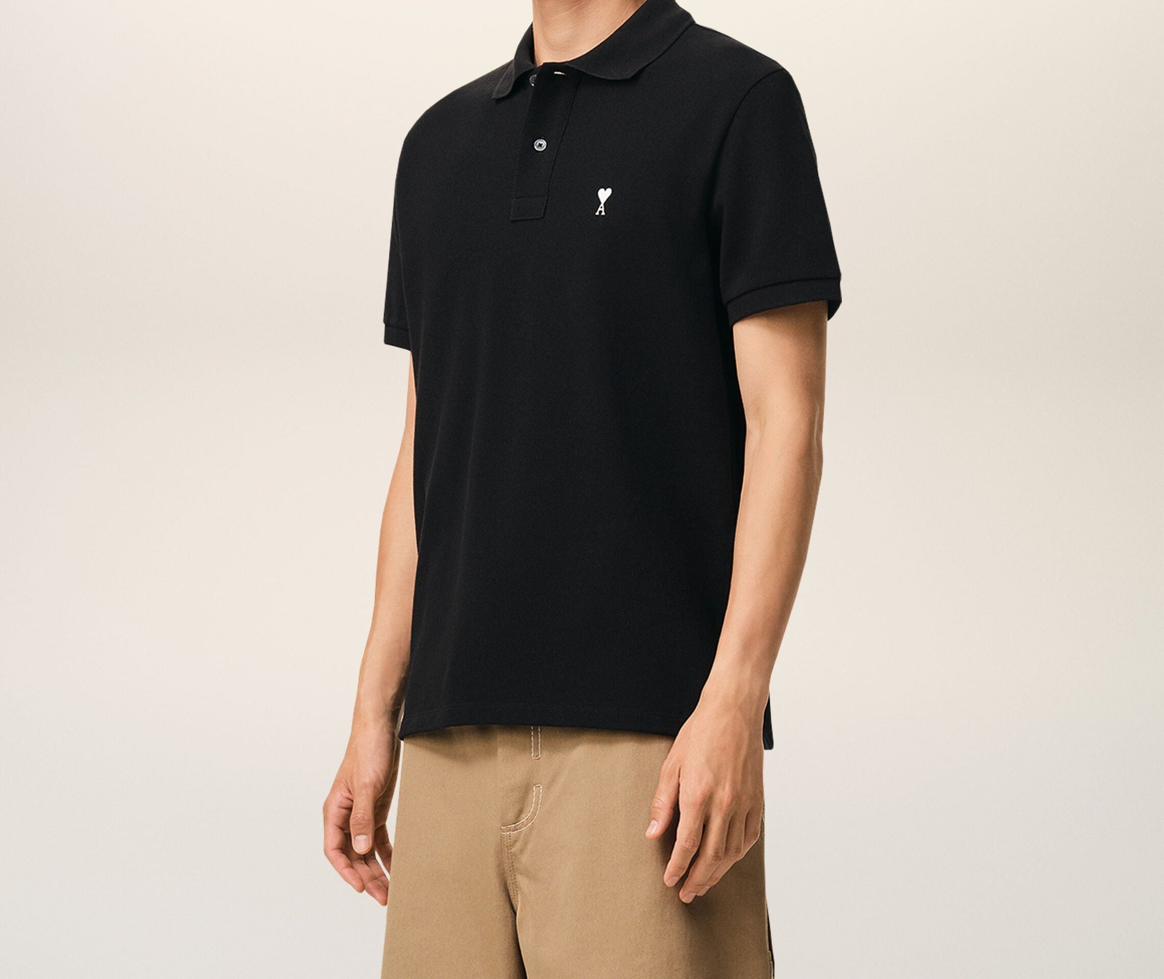 Polo Manches Courtes Ami de Cœur Noir - Ami Paris