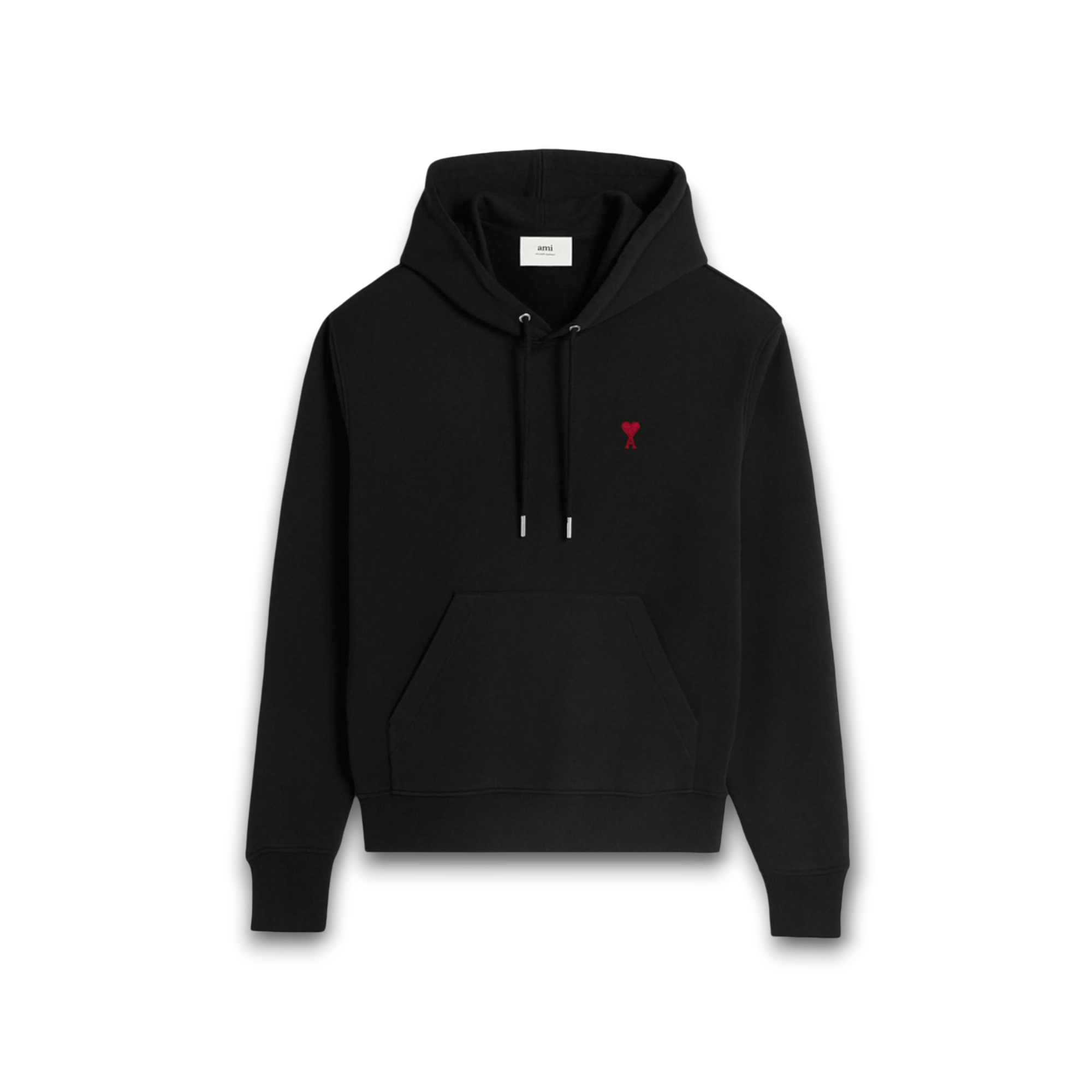 Hoodie Ami Paris Noir Coeur Rouge