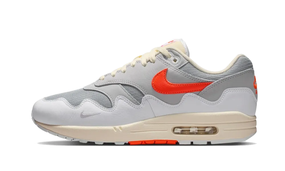 Air Max 1 Patta Waves White Hyper Crimson (With Bracelet)