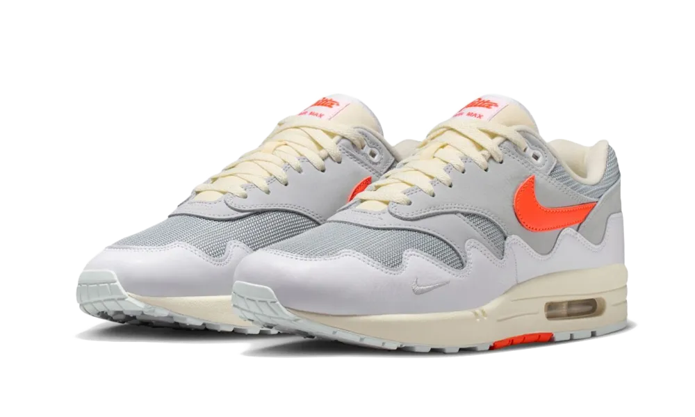 Air Max 1 Patta Waves White Hyper Crimson (With Bracelet)