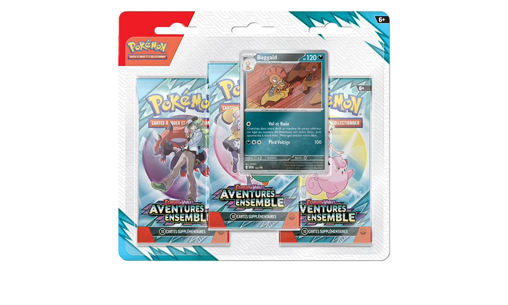 Pokémon Tripack Aléatoire EV09 Aventures Ensemble - FR
