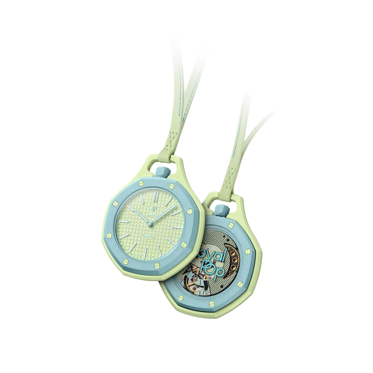 Swatch Audemars Piguet Royal Pop Collection Pocket Watch Blaue Acht