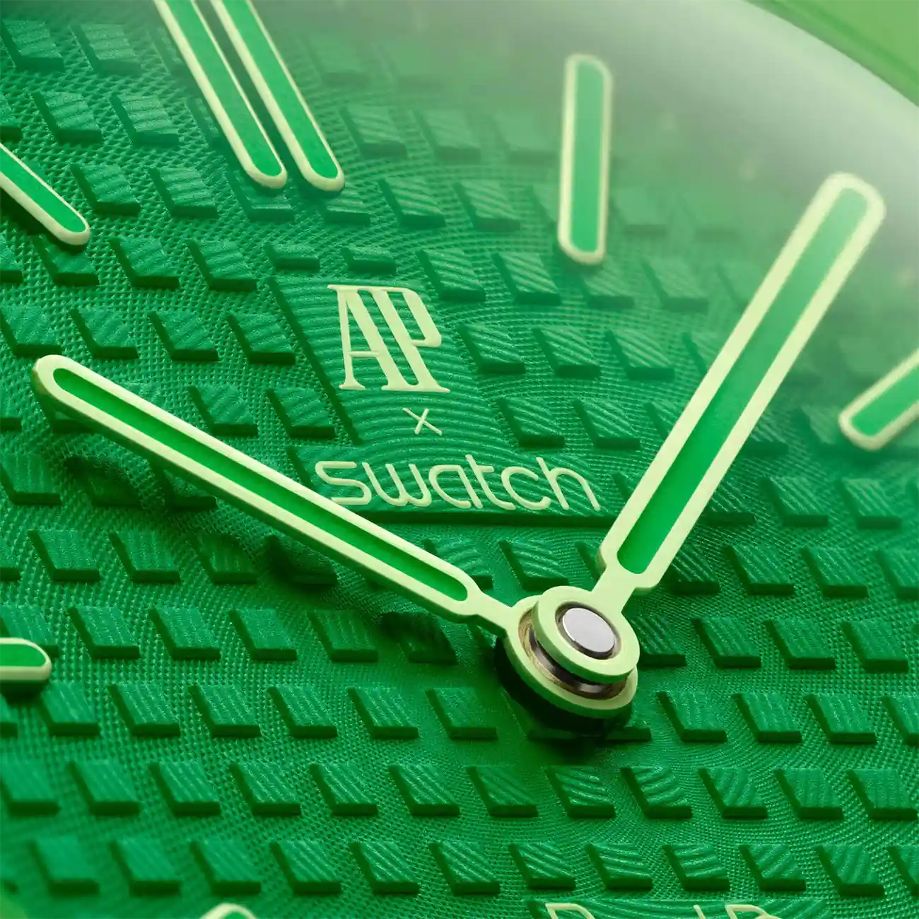 Swatch Audemars Piguet Royal Pop Collection Pocket Watch Green Eight