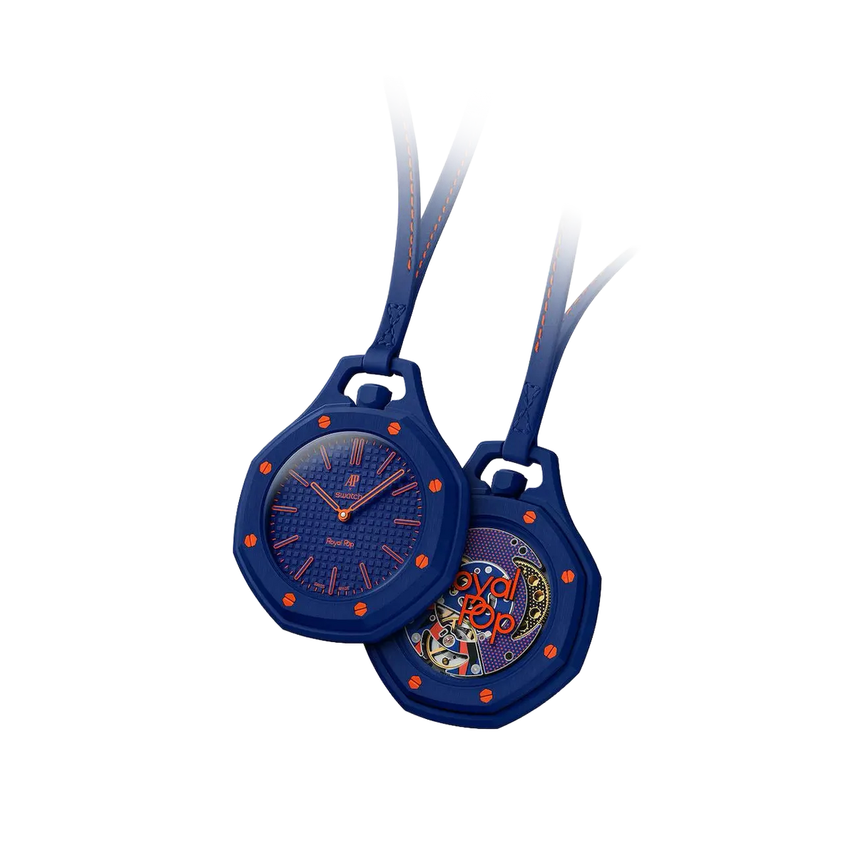 Swatch Audemars Piguet Royal Pop Collection Pocket Watch Orenji Hachi