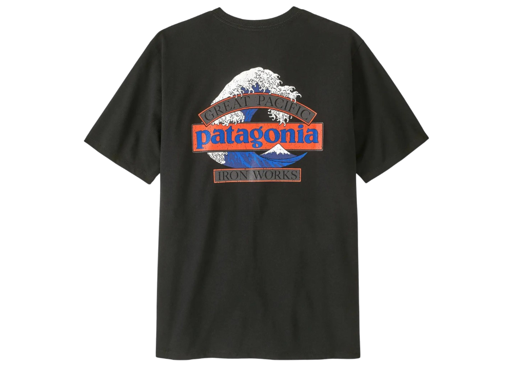 T-shirt Patagonia Men’s Great Waves Responsibili-Tee Coupe Regular Noir