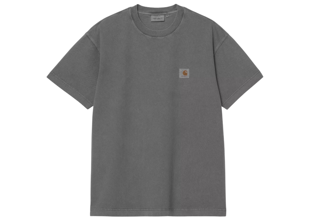 T-shirt Carhartt WIP S/S Vista Noir Garment Dyed Coupe Loose Fit Homme