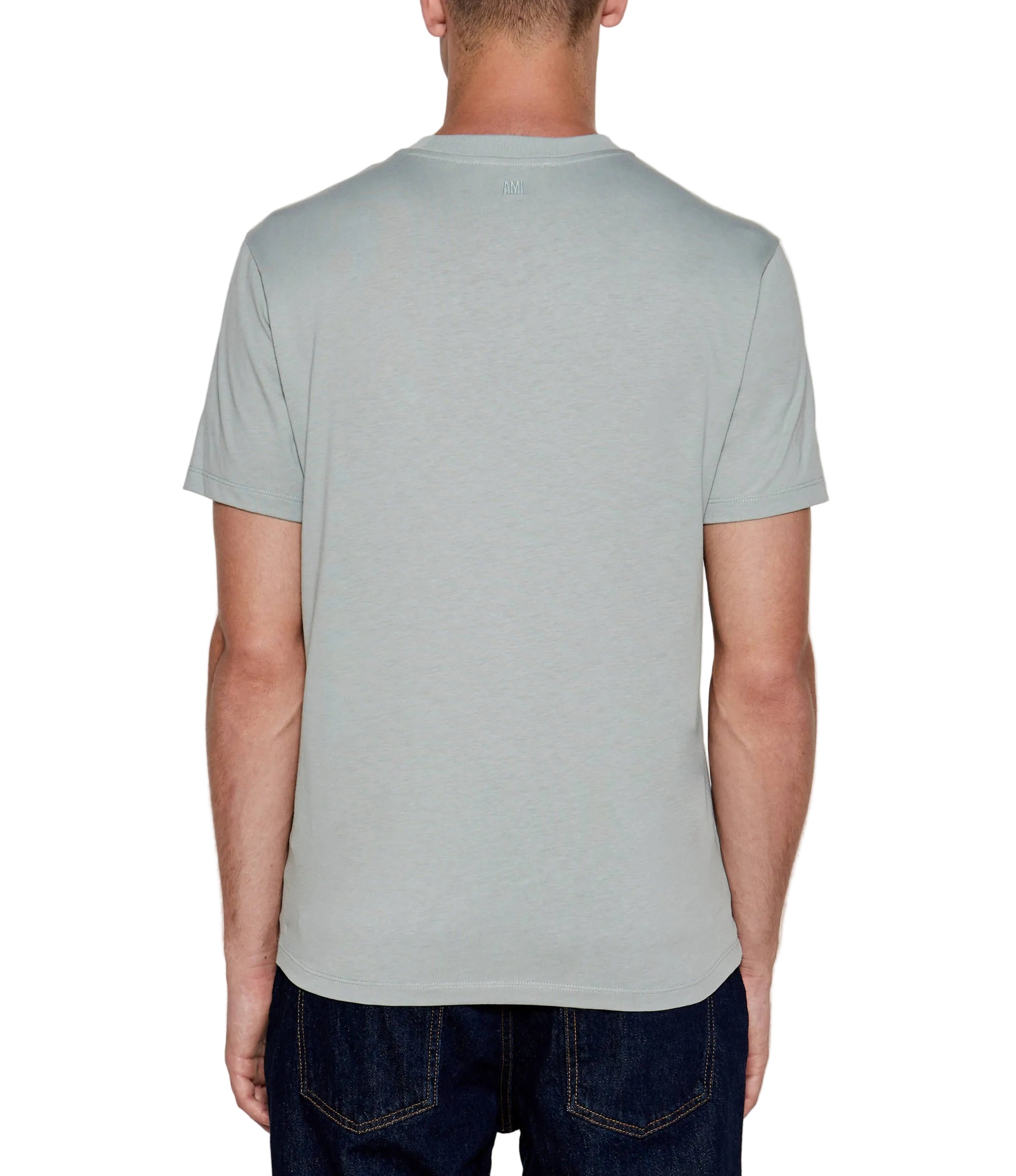 T-Shirt Ajusté Ami De Coeur – Ami Paris – Bleu Argile