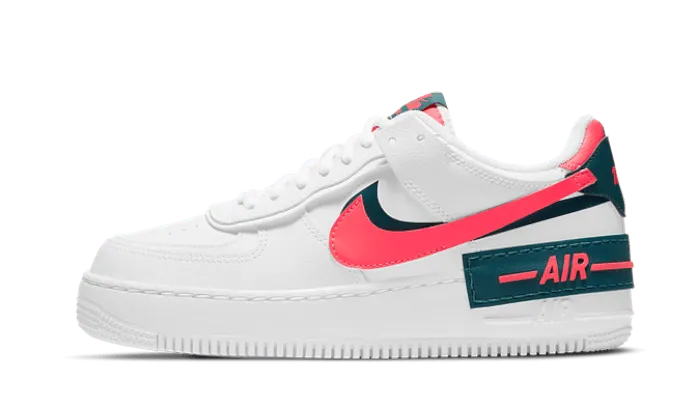 Air Force 1 Shadow White Dark Teal Solar Red