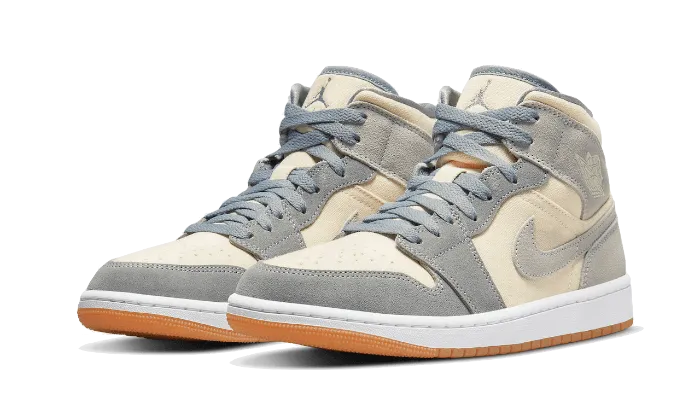 Air Jordan 1 Mid Coconut Milk Particle Gray