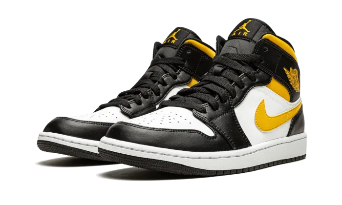 Air Jordan 1 Mid White Pollen Black