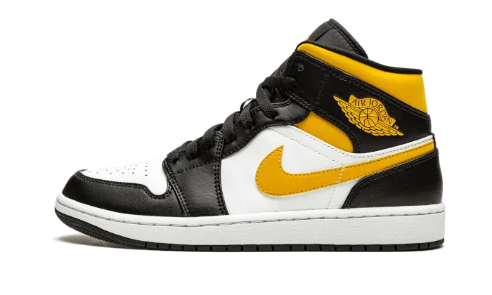 Air Jordan 1 Mid White Pollen Black