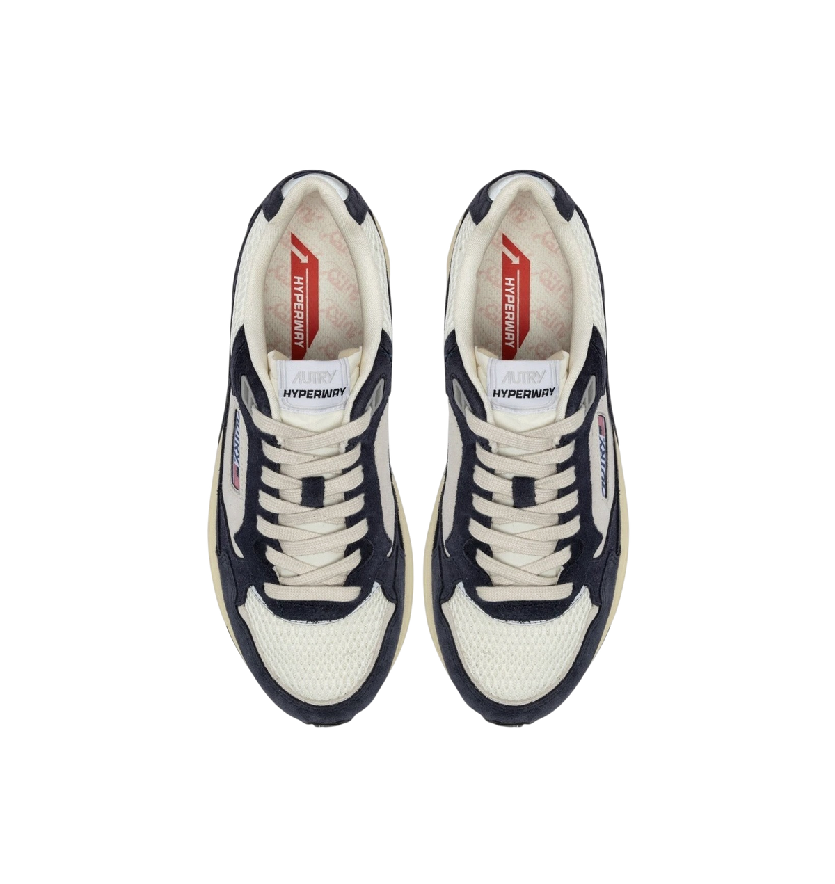 BASKETS AUTRY HYPERWAY EN MESH ET DAIM SPACE BLUE ET ARGENT