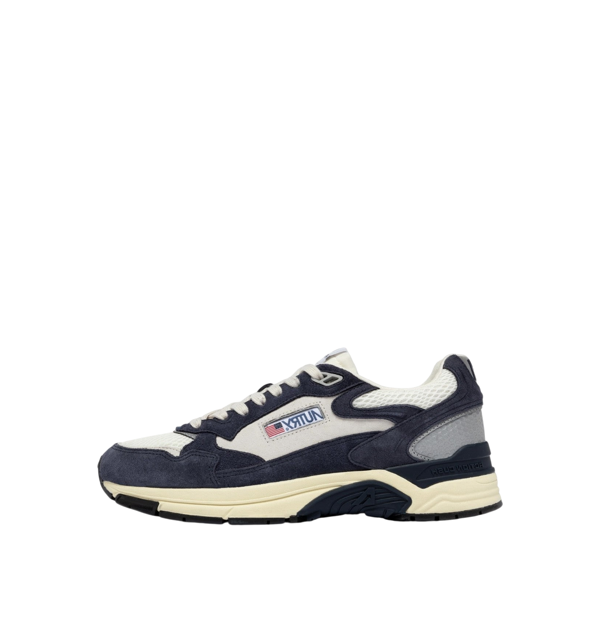 BASKETS AUTRY HYPERWAY EN MESH ET DAIM SPACE BLUE ET ARGENT