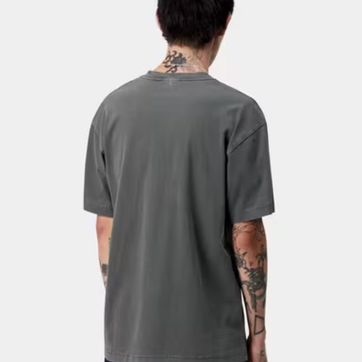 T-shirt Carhartt WIP S/S Vista Noir Garment Dyed Coupe Loose Fit Homme