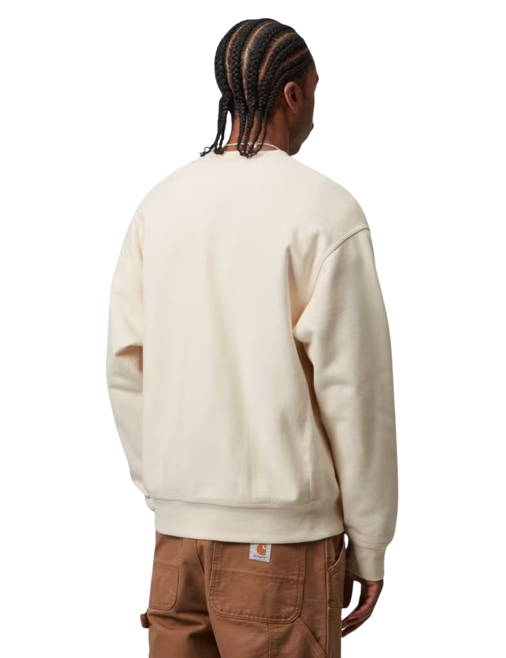 Sweatshirt Carhartt WIP American Script Sweatshirt Beige (Ash Heather) pour homme