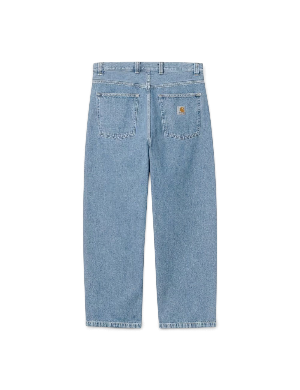 Pantalon Carhartt WIP Brandon Pant Bleu (Blue Denim, délavé) en denim de coton robuste pour homme