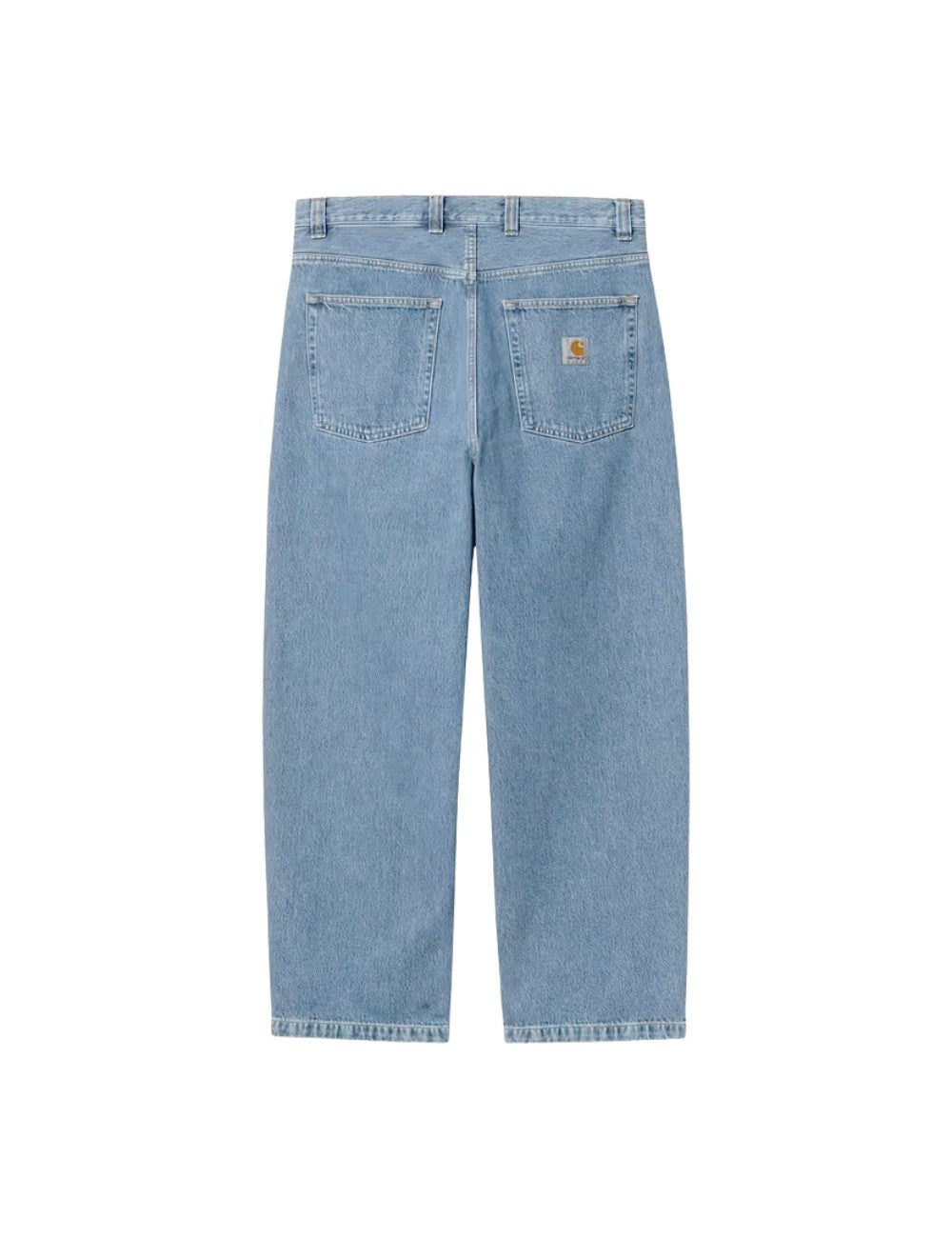 Pantalon Carhartt WIP Brandon Pant Bleu (Blue Denim, délavé) en denim de coton robuste pour homme