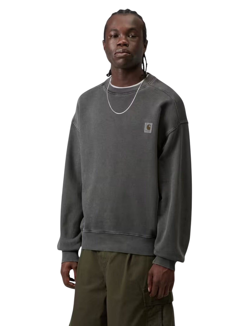 Sweatshirt Carhartt WIP Nelson Sweatshirt Noir (Black) pour homme