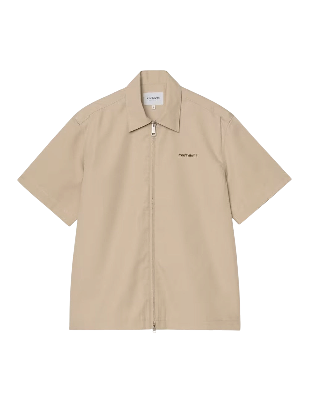 Chemise zippée Carhartt WIP Postal Zip Shirt Beige (Dollar Green/Sand) 100% coton pour homme