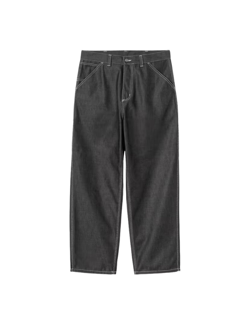 Pantalon Carhartt WIP Single Knee Pant Noir en toile de coton robuste pour homme