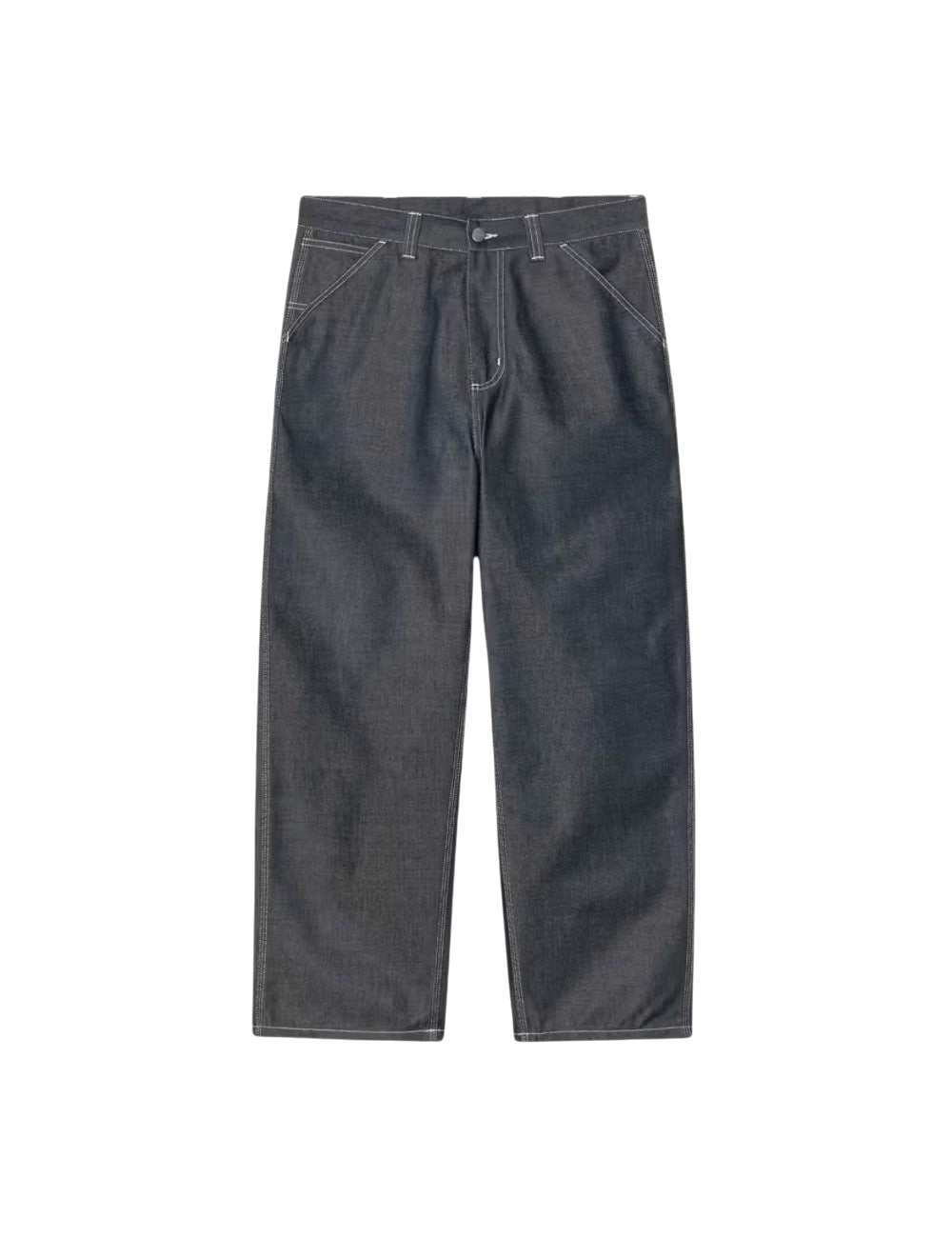 Pantalon Carhartt WIP Single Knee Pant Bleu (Blue Denim) en denim de coton robuste pour homme
