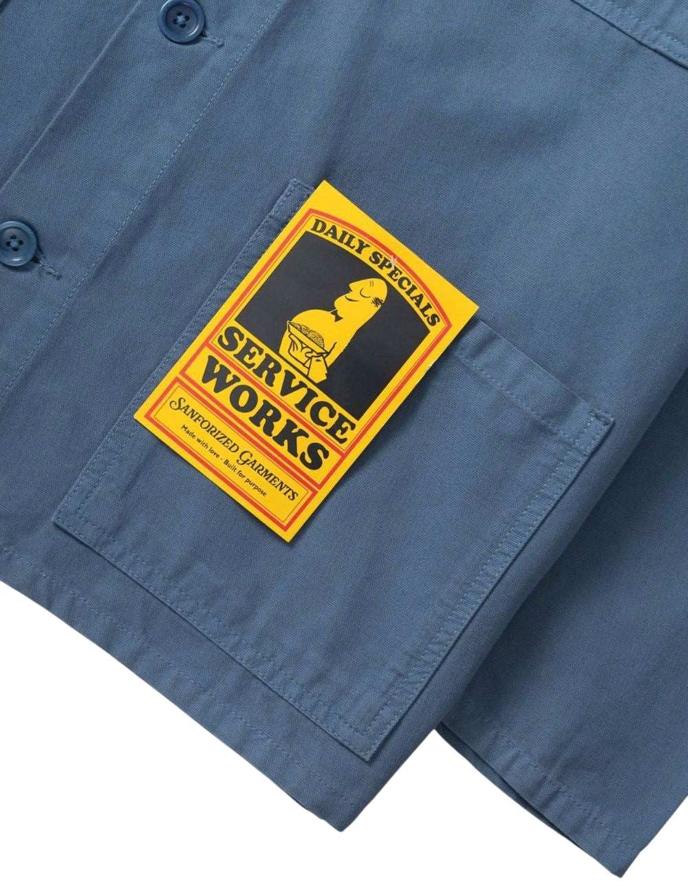 Veste Service Works Classic Chore Shirt Stone Coupe Regular Unisexe