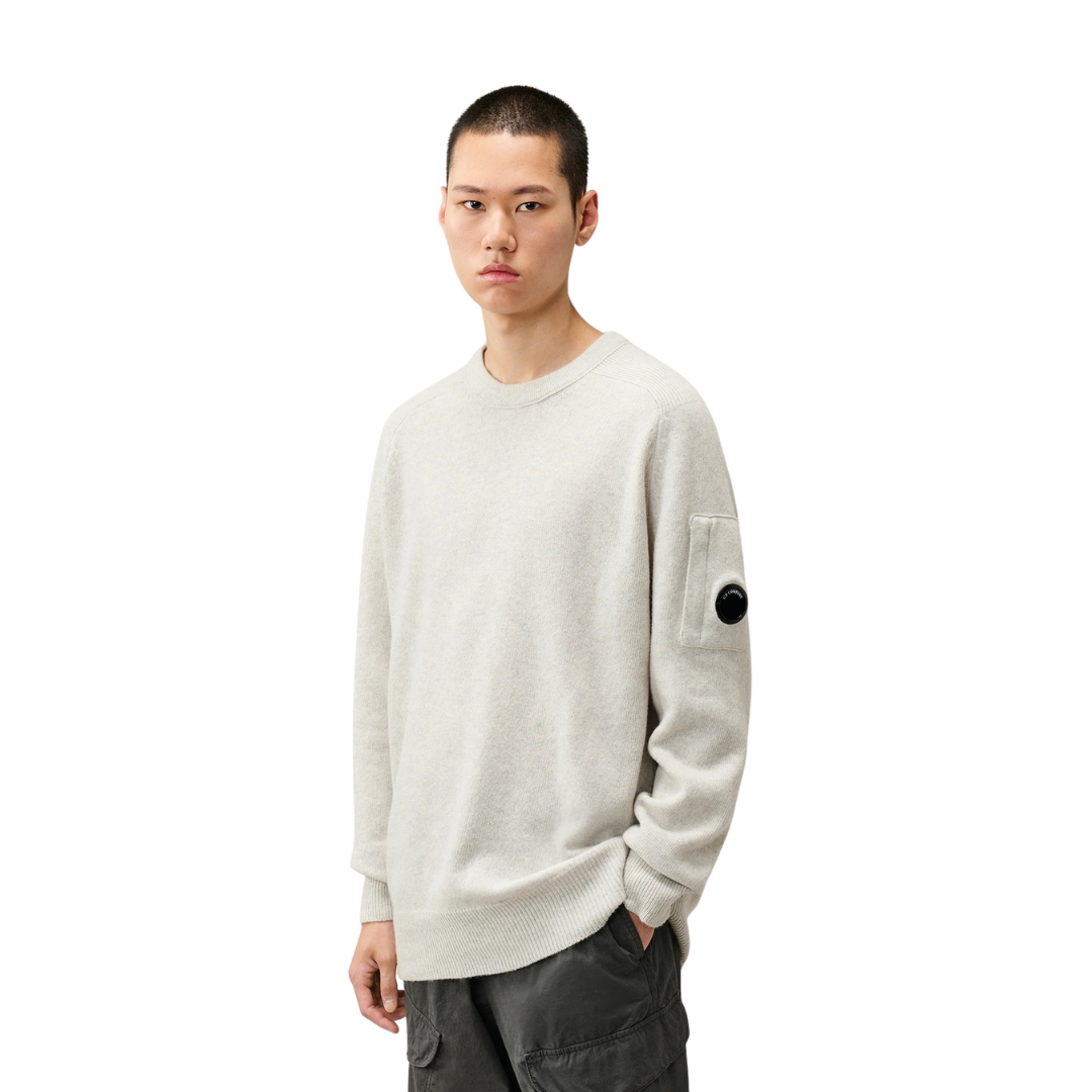 C.P company LAMBSWOOL LENS CREWNECK SWEATER