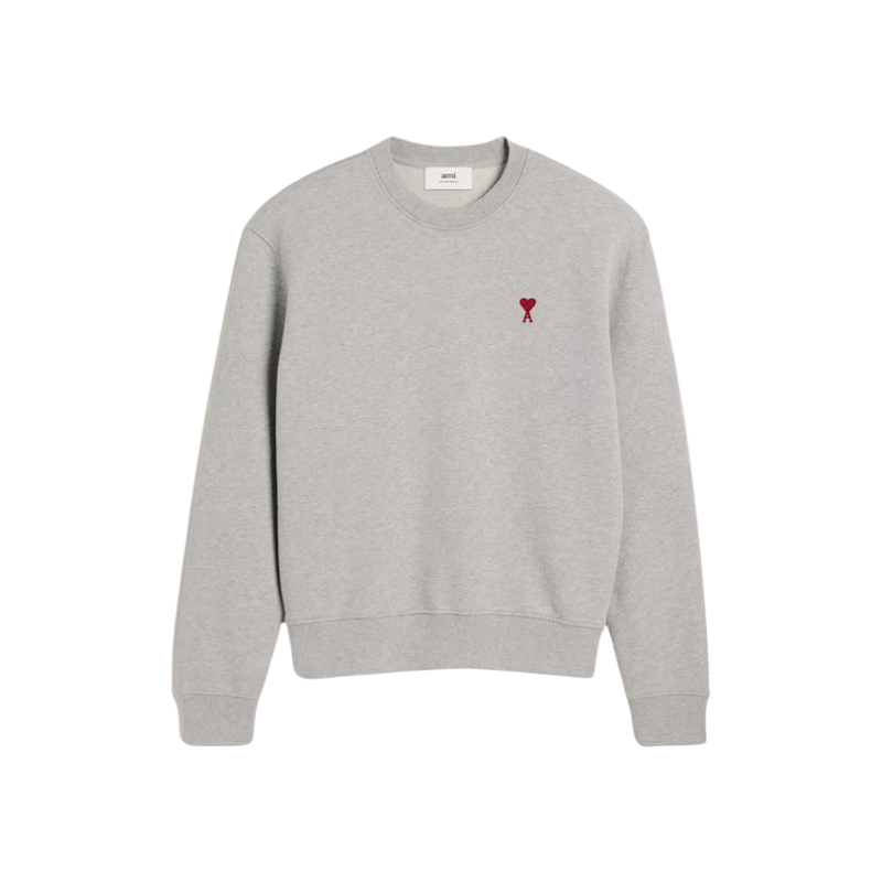 Sweatshirt Gris Ami de Coeur En Coton - CREWNECKAMI