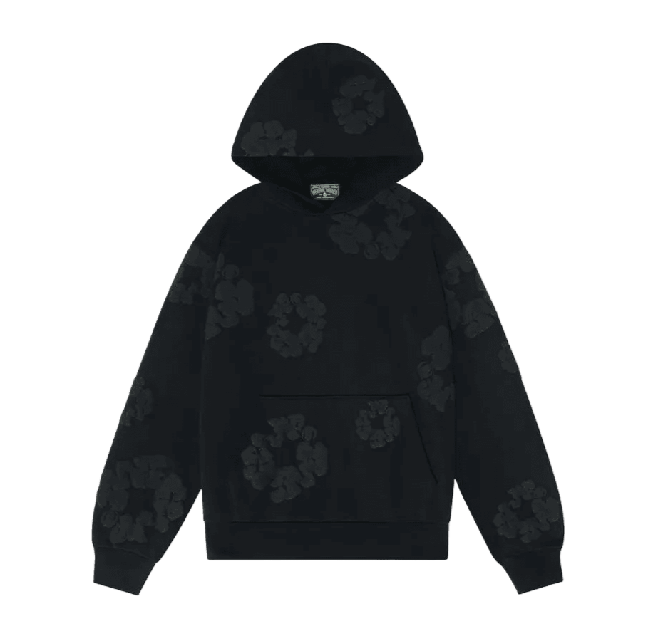 Denim Tears Cotton Wreath Hoodie Black Monochrome - DT-DTCWHB-BLACKMONOCHROME