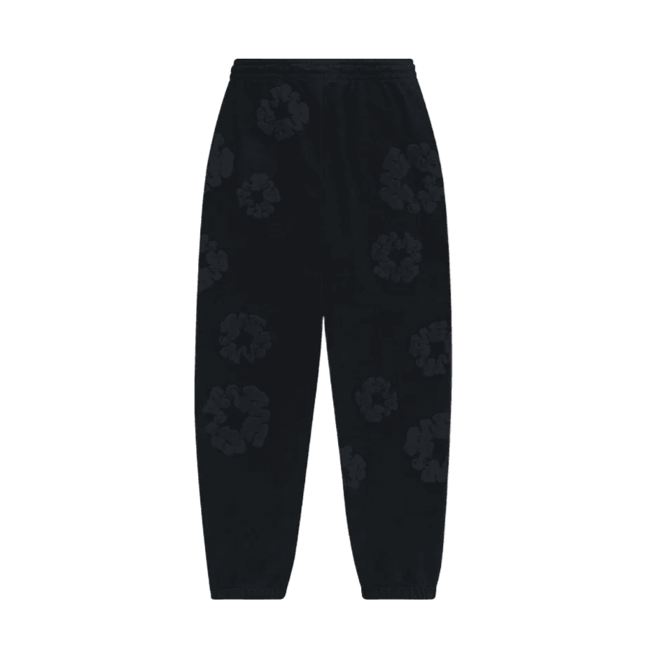 Denim Tears Cotton Wreath Sweatpants Black Monochrome - DT-DTCWSB-BLACKMONOCHROME